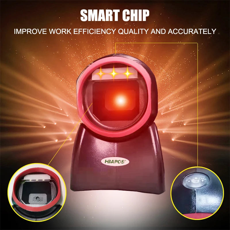Omnidirectional Desktop QR Barcode Scanner