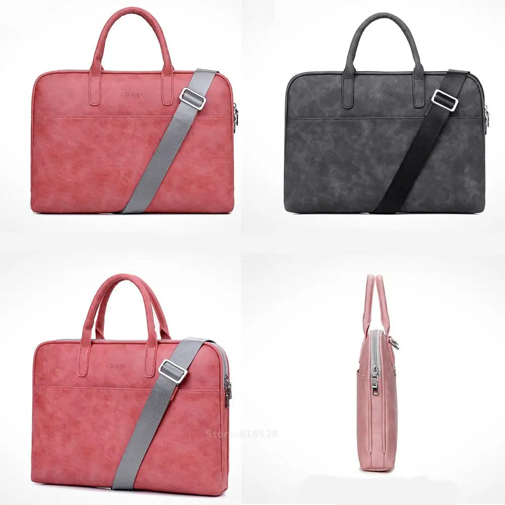 Scratch-Resistant PU Laptop Briefcase