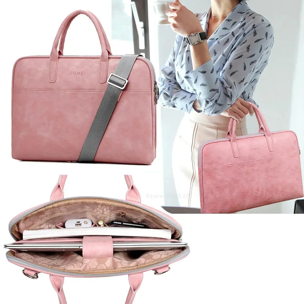Scratch-Resistant PU Laptop Briefcase