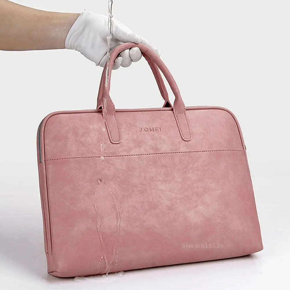 Scratch-Resistant PU Laptop Briefcase