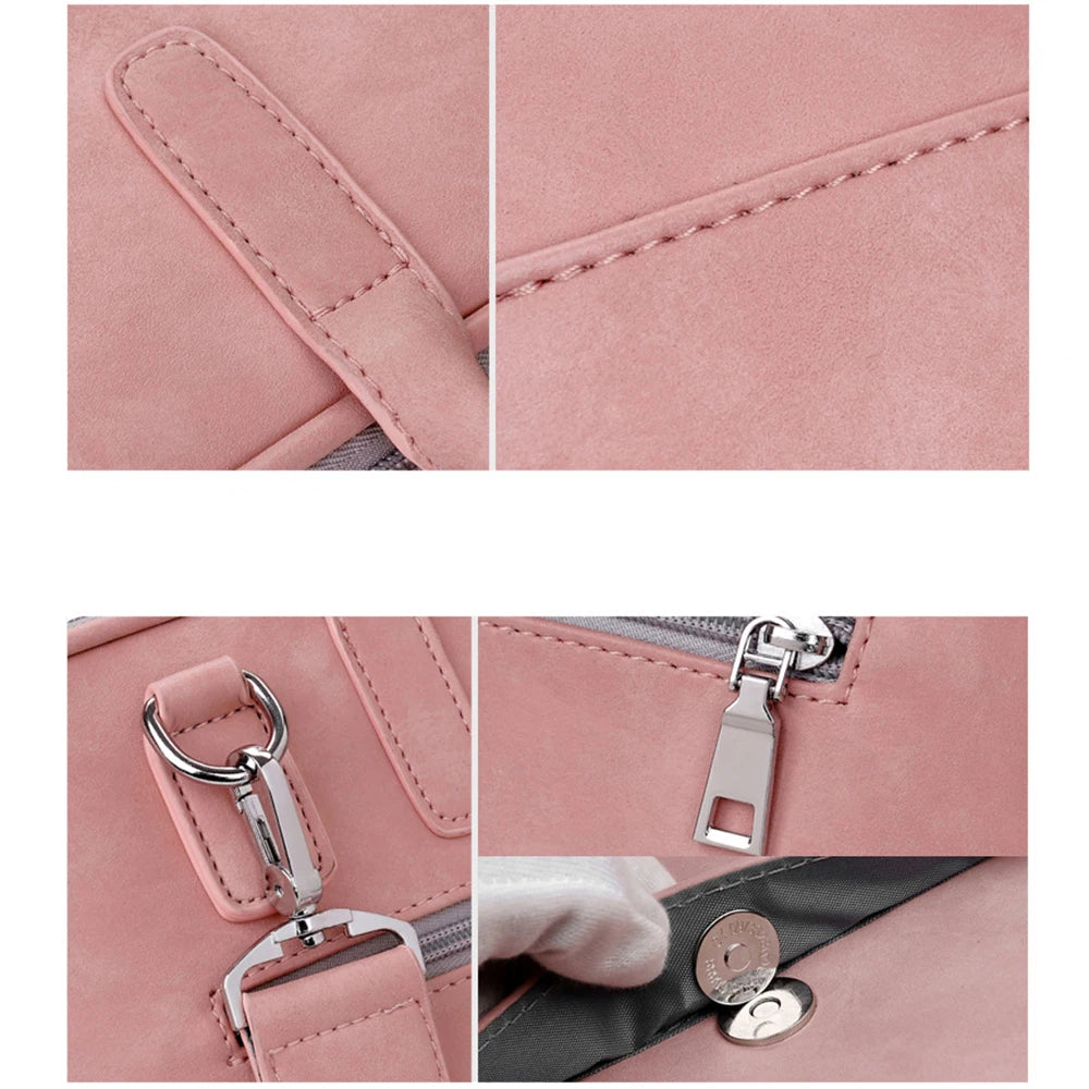 Scratch-Resistant PU Laptop Briefcase