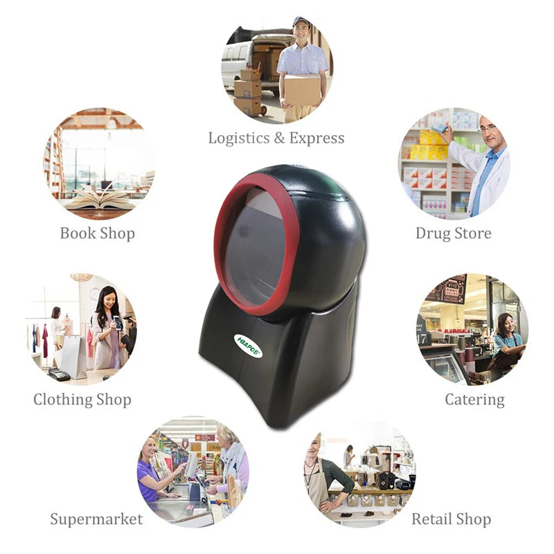 Omnidirectional Desktop QR Barcode Scanner