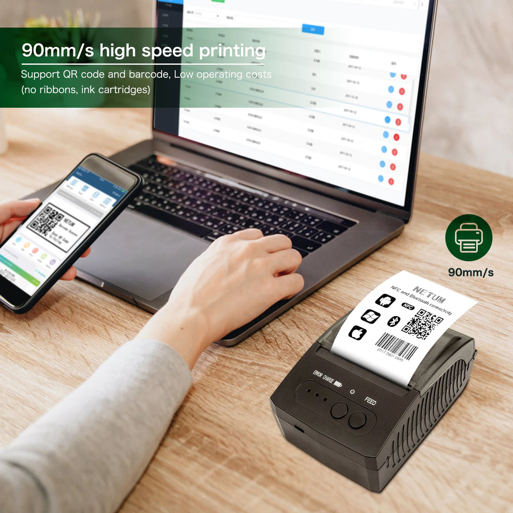 NETUM 58mm Portable Receipt Printer