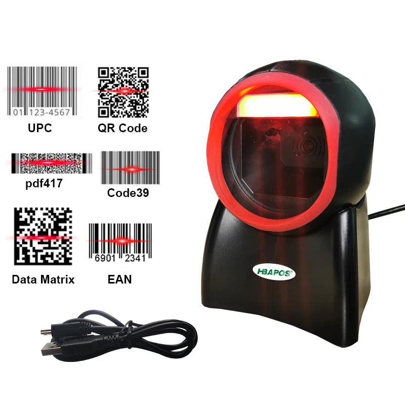 Omnidirectional Desktop QR Barcode Scanner