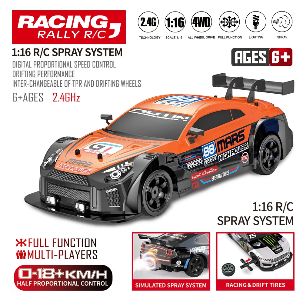 4WD Spray Drift RC Car