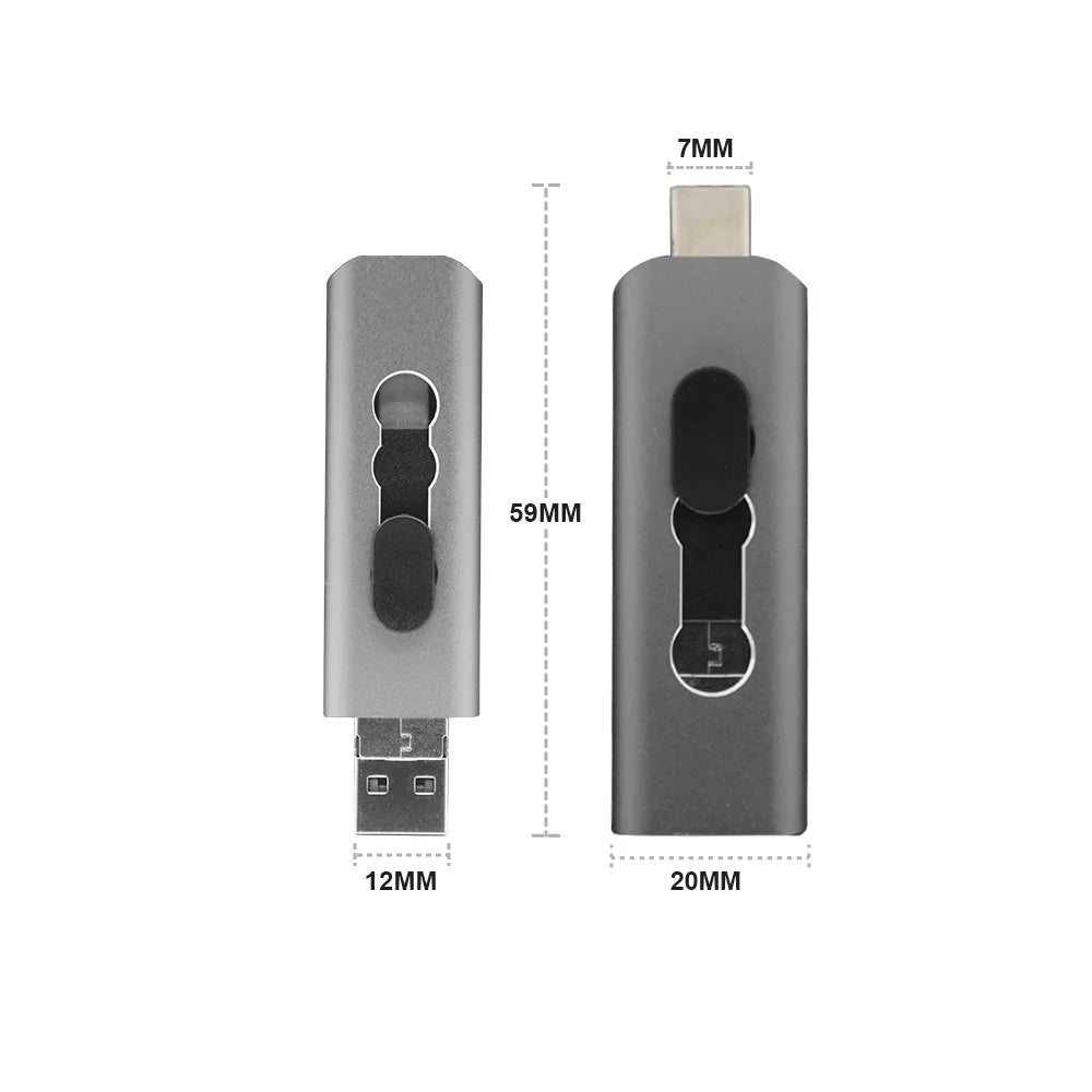 Three-in-One Metal OTG Flash Drive