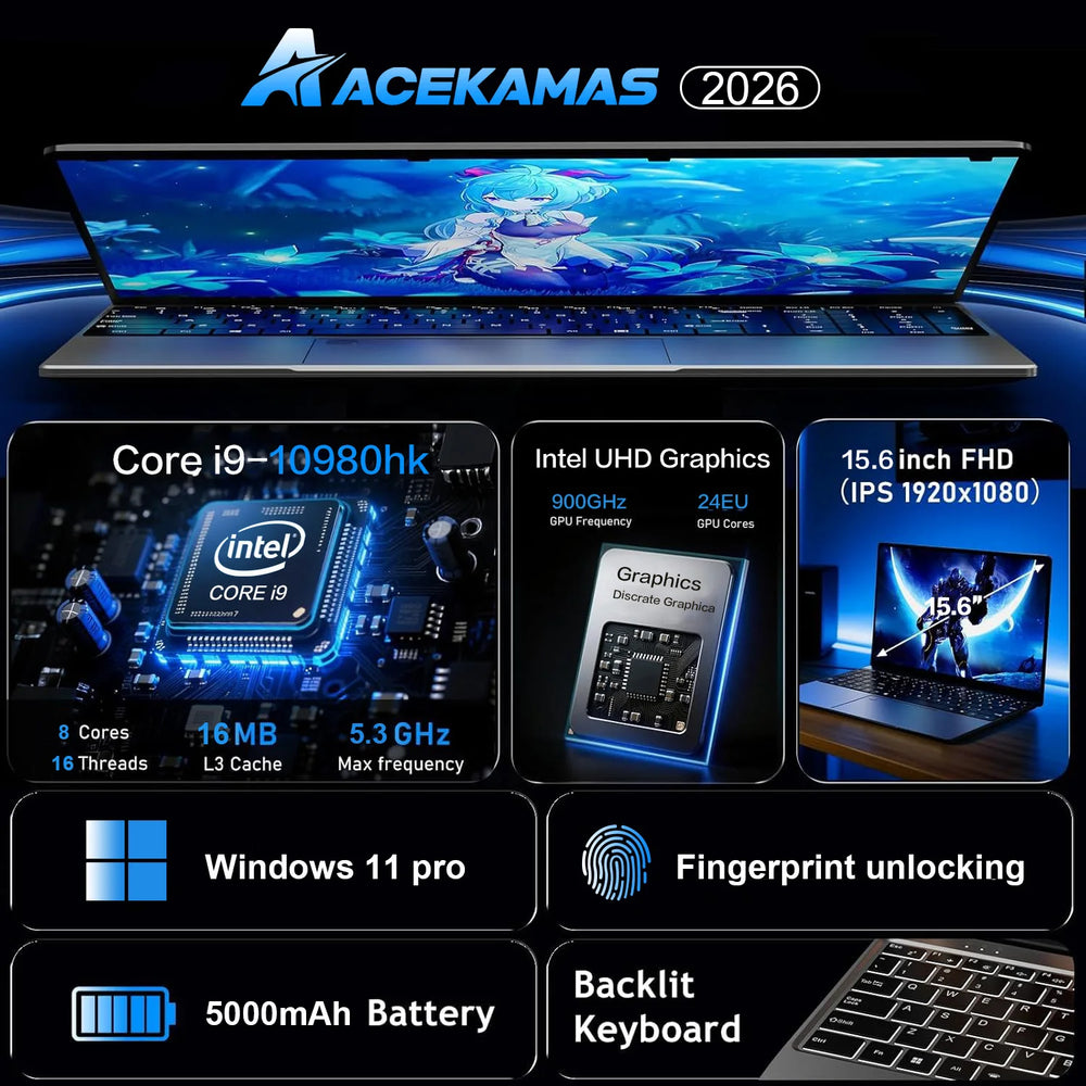 Erilles i9 Fingerprint Gaming Laptop