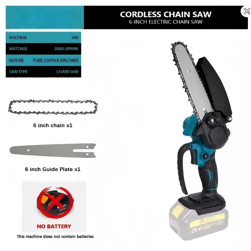 6-Inch Cordless Mini Chainsaw