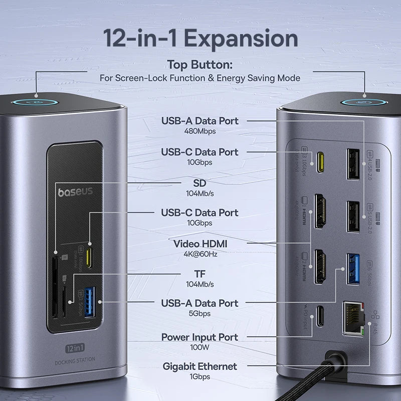 Baseus 12-in-1 USB-C Docking Station