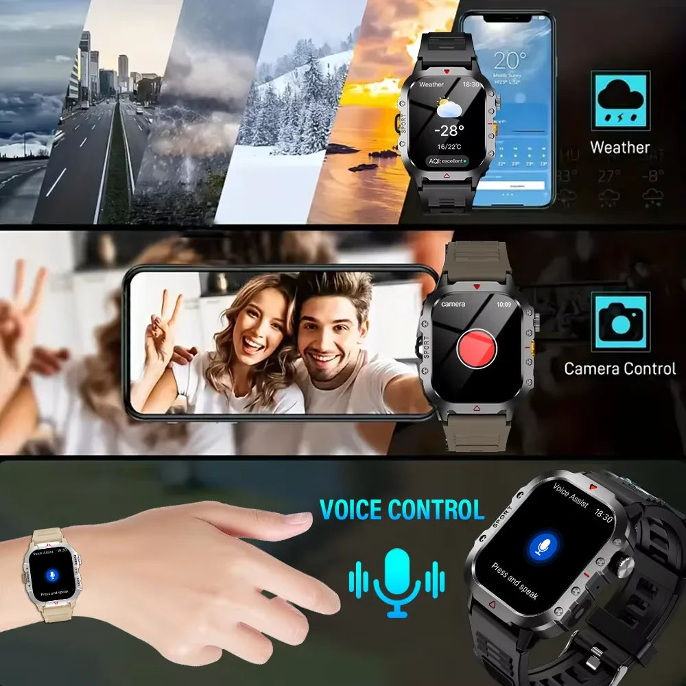 KESHUYOU Flashlight Sports Smartwatch