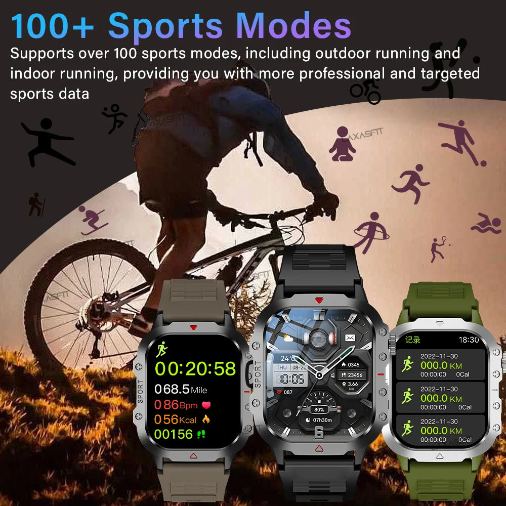 KESHUYOU Flashlight Sports Smartwatch