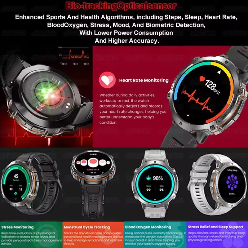 Military GPS AMOLED Smartwatch