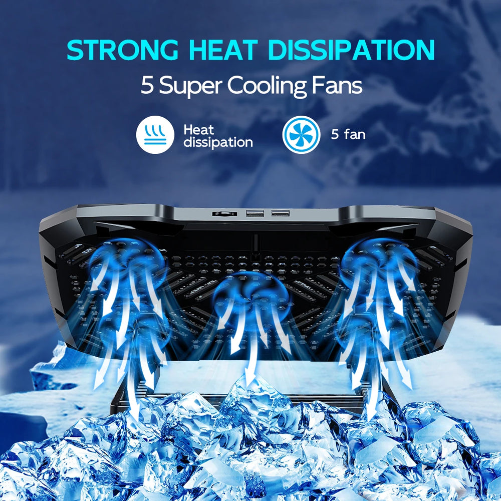 COOLCOLD Five-Fan Laptop Cooling Stand