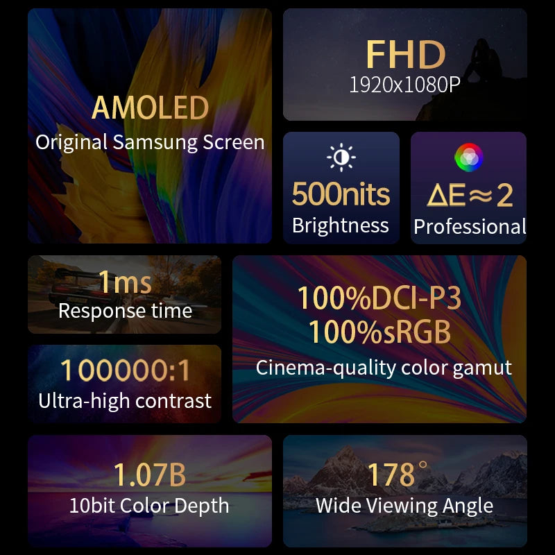 VCHANCE 13.3-Inch OLED Portable Monitor