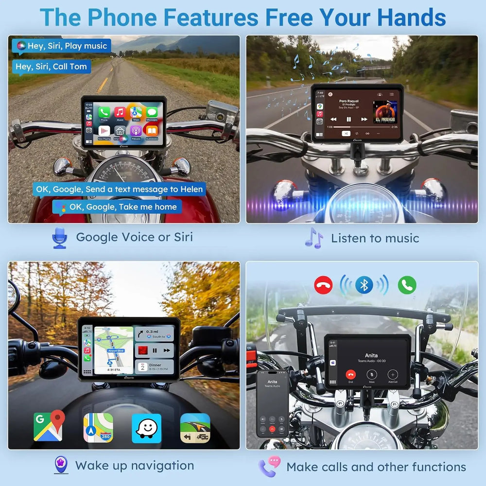 2K Motorcycle CarPlay GPS Monitor