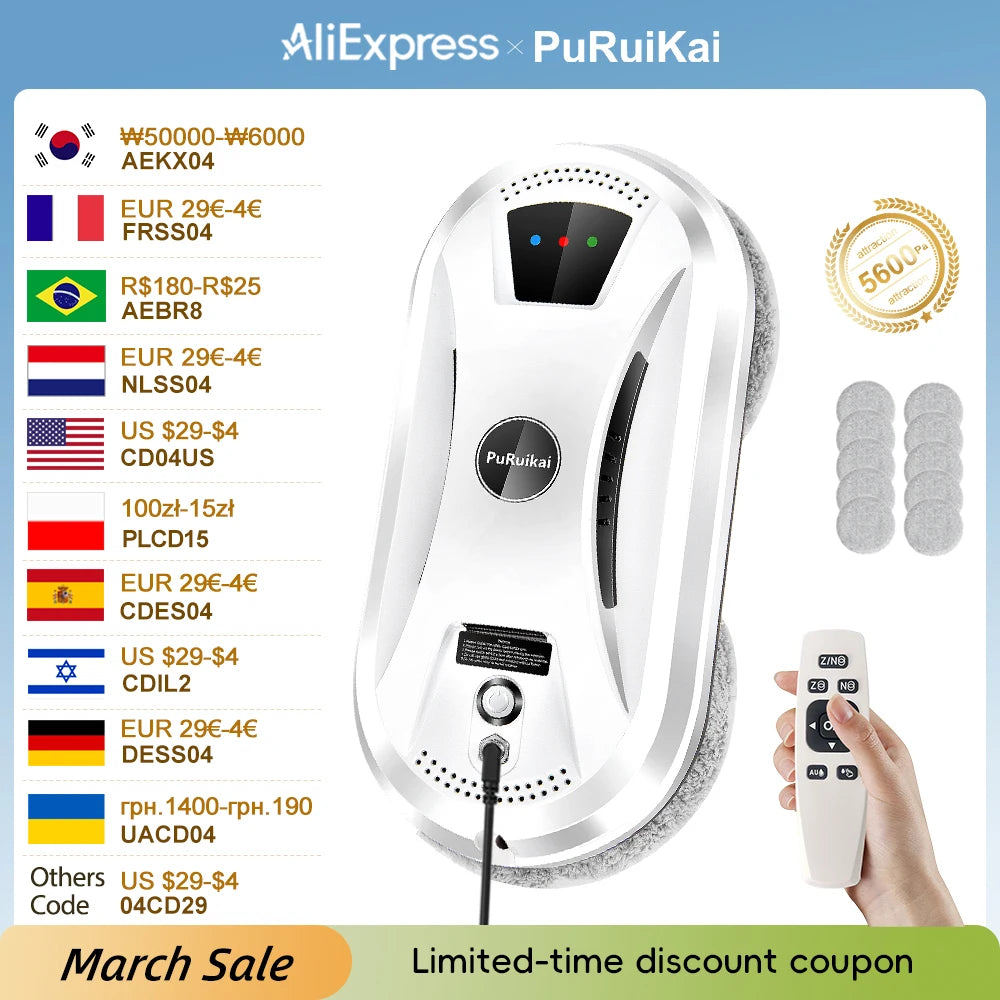 PuRuiKai Smart Window Cleaning Robot
