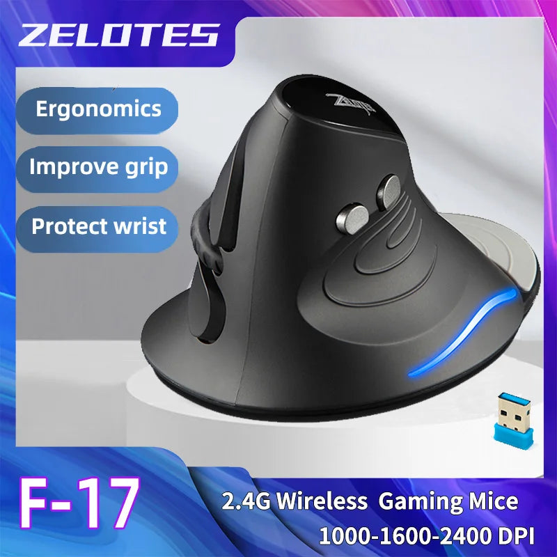 Zelotes F17 Vertical Wireless Mouse