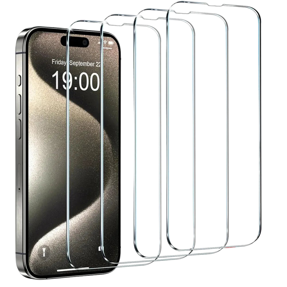 Four-Pack iPhone Tempered Glass Protector