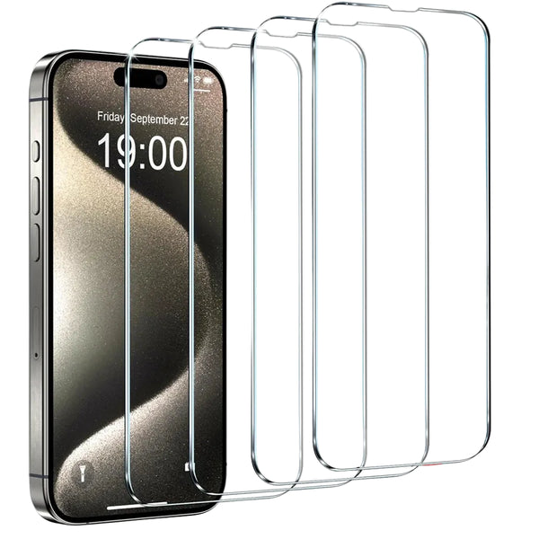 Four-Pack iPhone Tempered Glass Protector