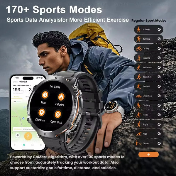 Military GPS AMOLED Smartwatch