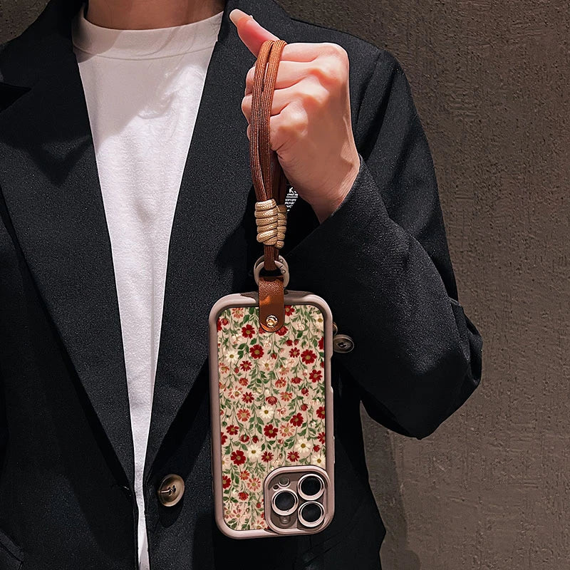 iPhone Floral Lanyard Phone Case