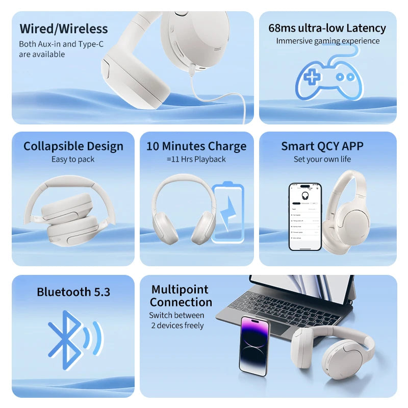 QCY H3 Lite ANC Headphones