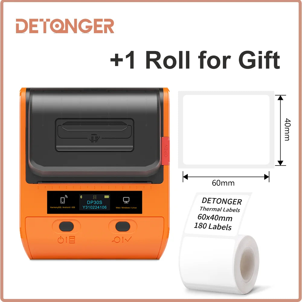 DETONGER DP30S Portable Label Printer