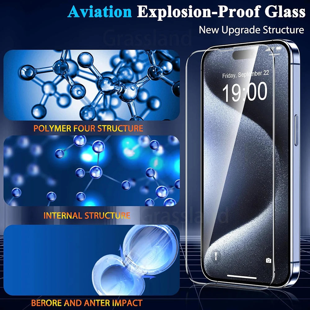 Four-Pack iPhone Tempered Glass Protector