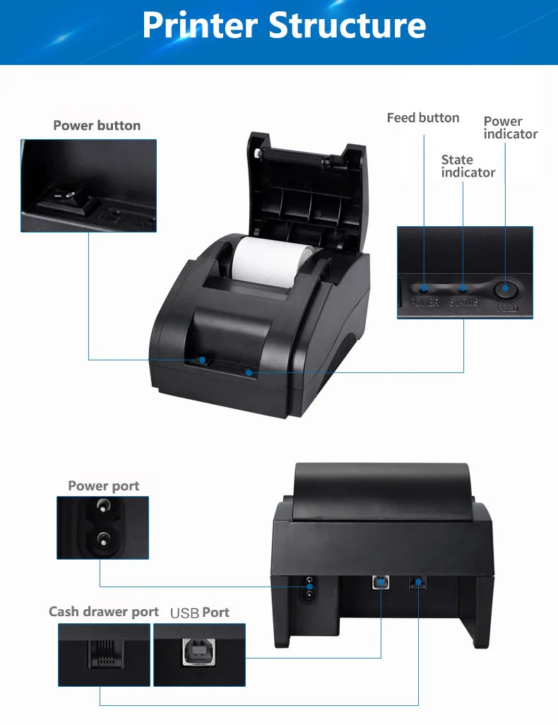 Xprinter 58mm Bluetooth Receipt Printer