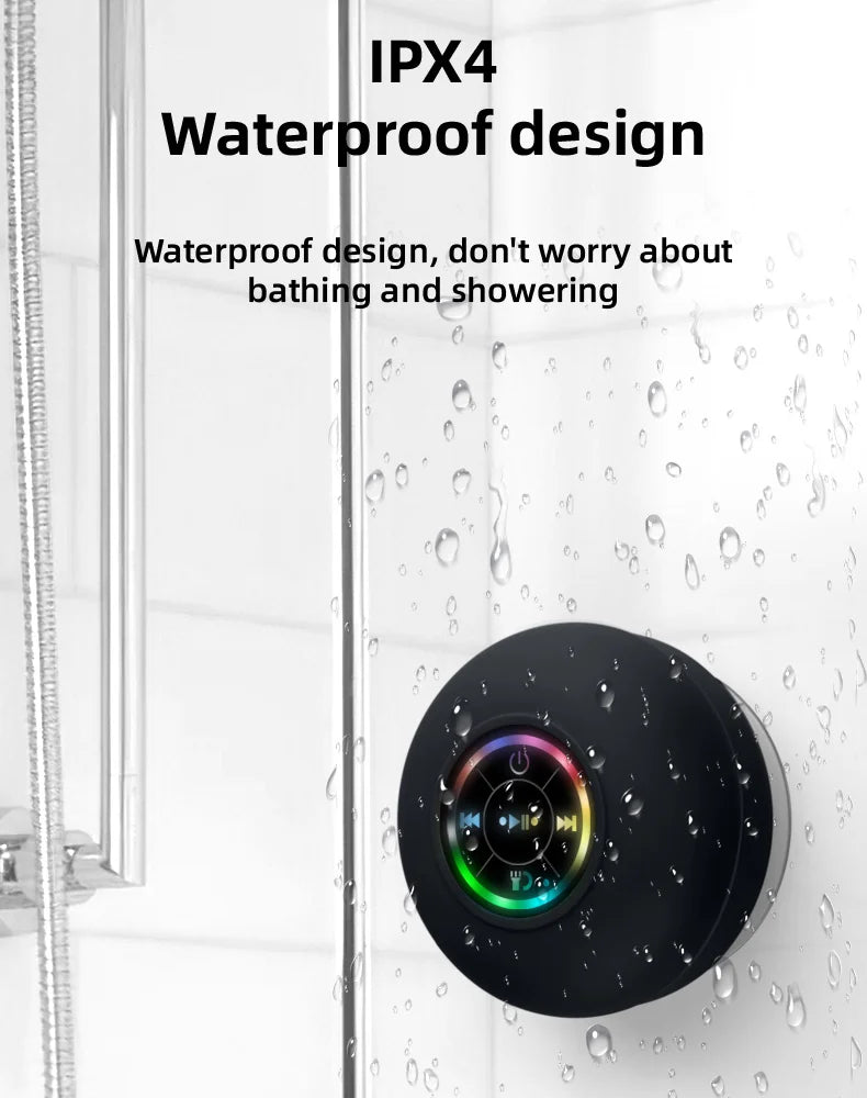 Waterproof LED Shower Speaker