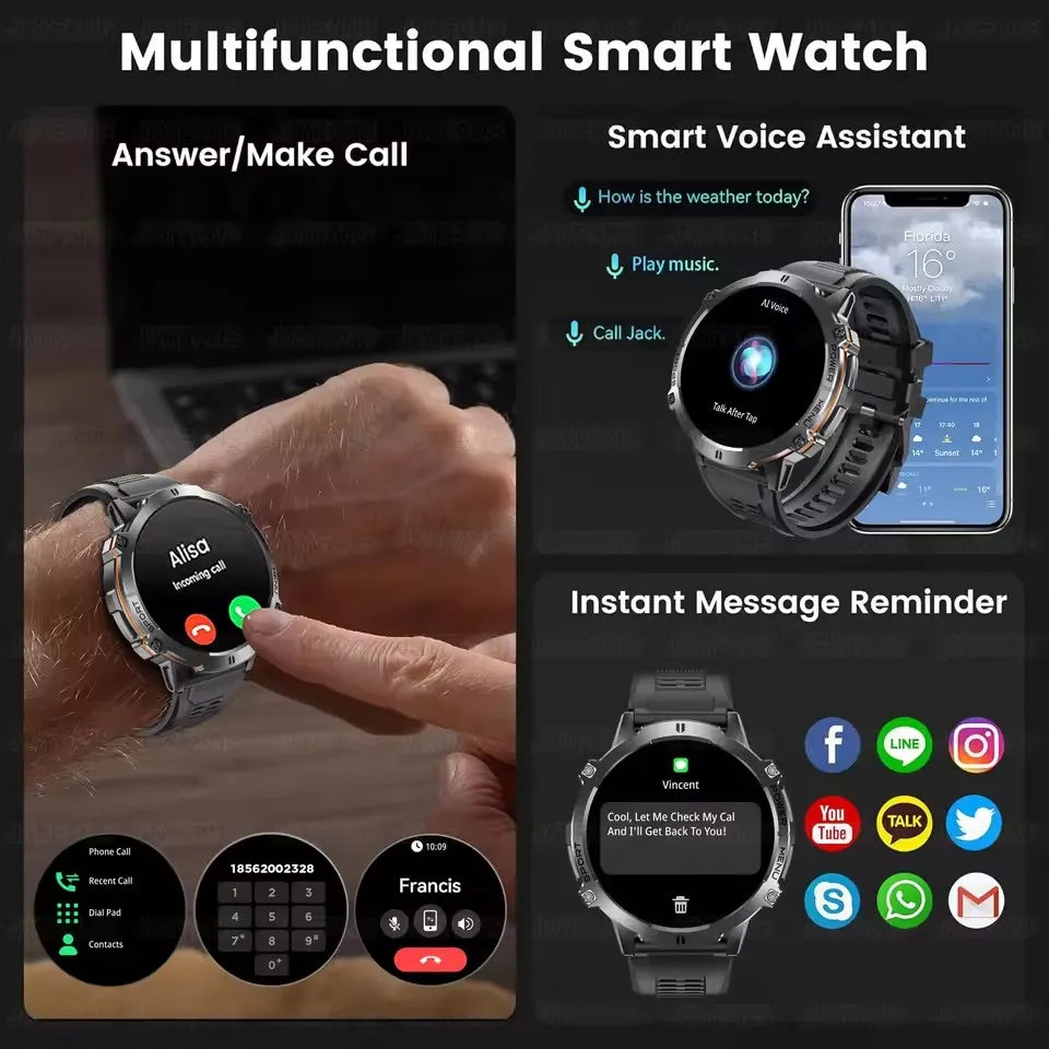 Military GPS AMOLED Smartwatch