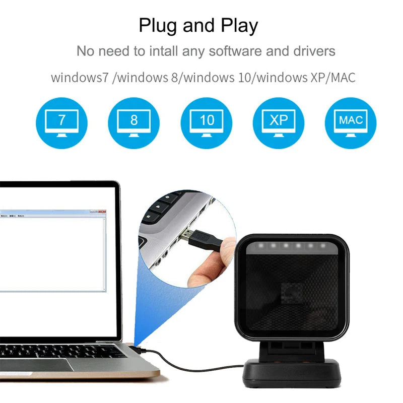 Hands-Free Desktop Barcode Scanner