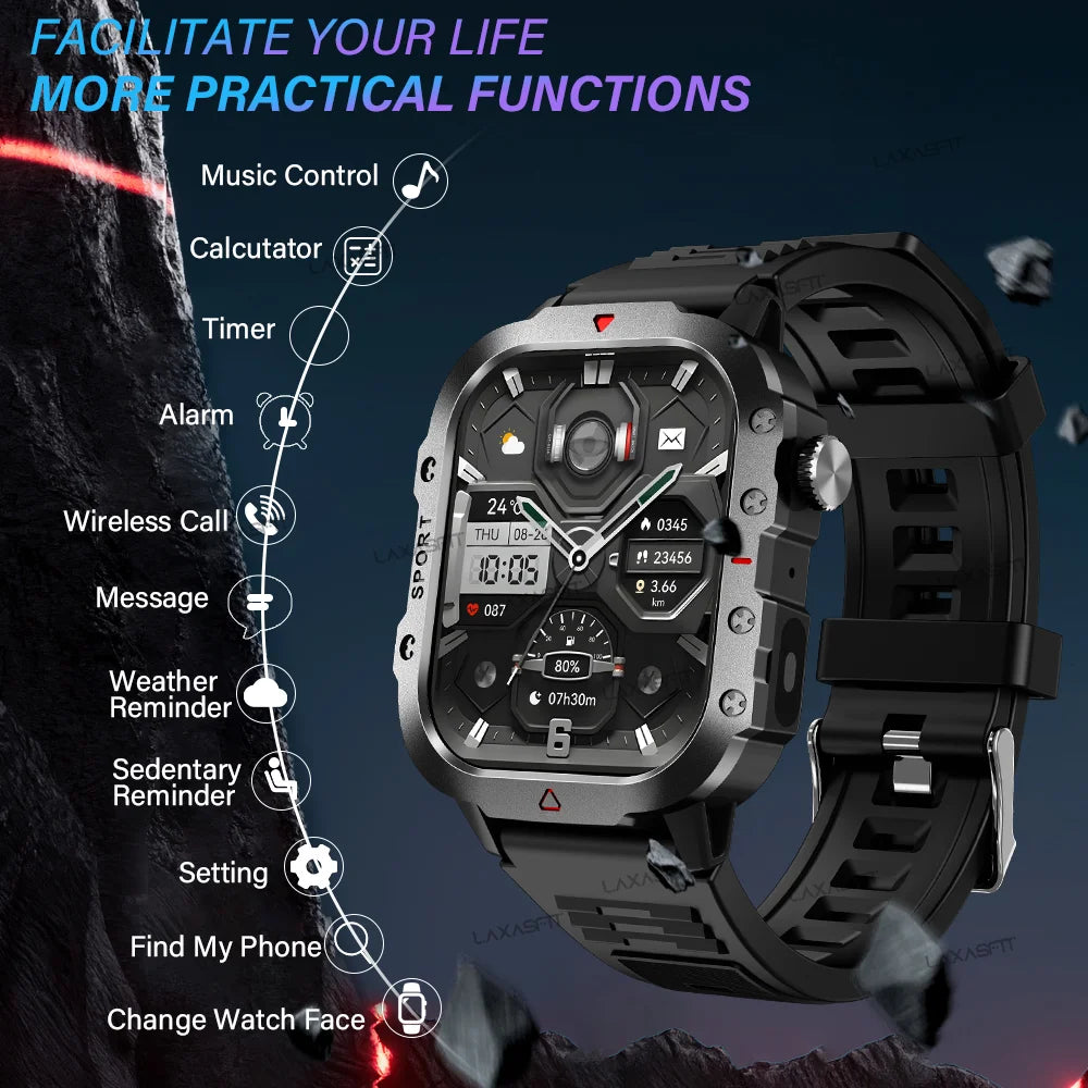 KESHUYOU Flashlight Sports Smartwatch