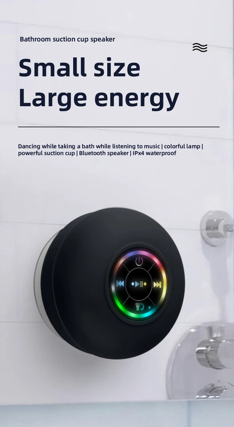 Waterproof LED Shower Speaker