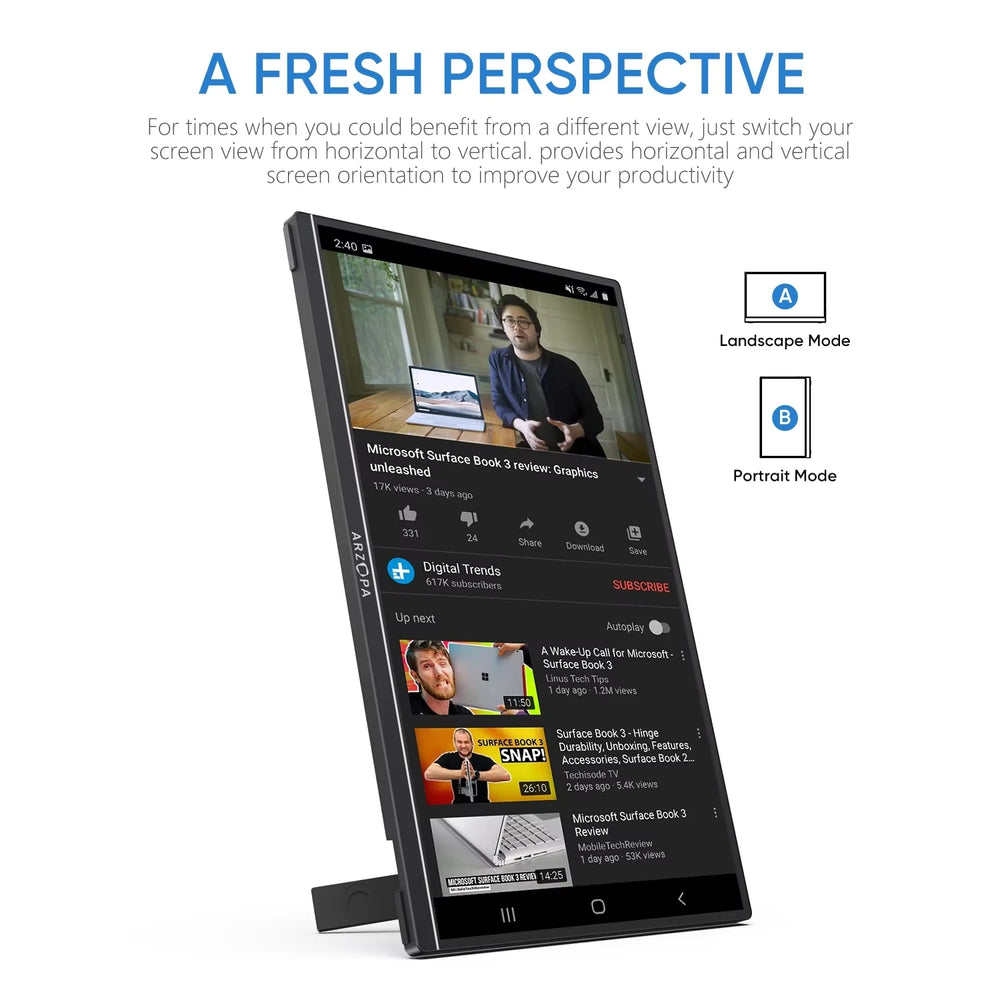 ARZOPA 15.6-Inch FHD Portable Monitor