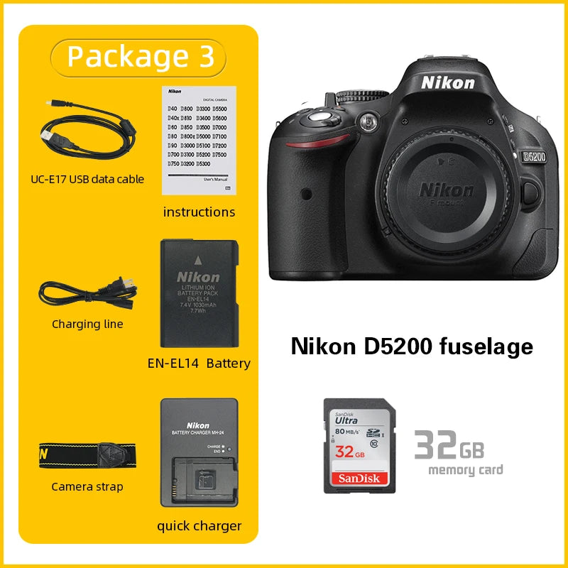 Nikon D5200 DSLR Camera Body
