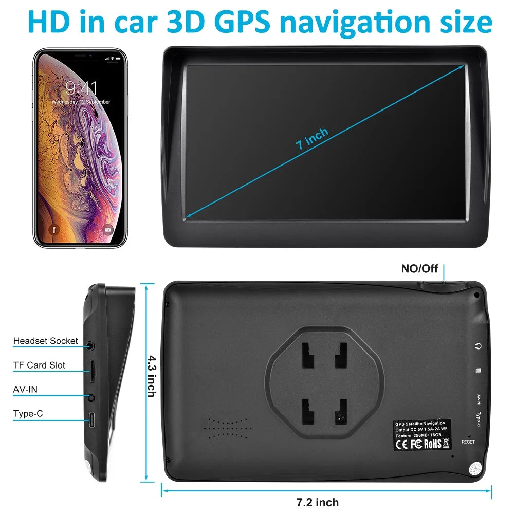 KMDRIVE Truck GPS Navigation System