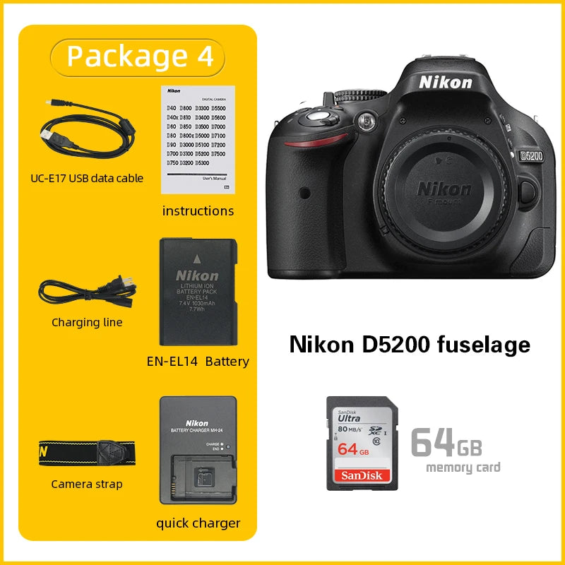 Nikon D5200 DSLR Camera Body