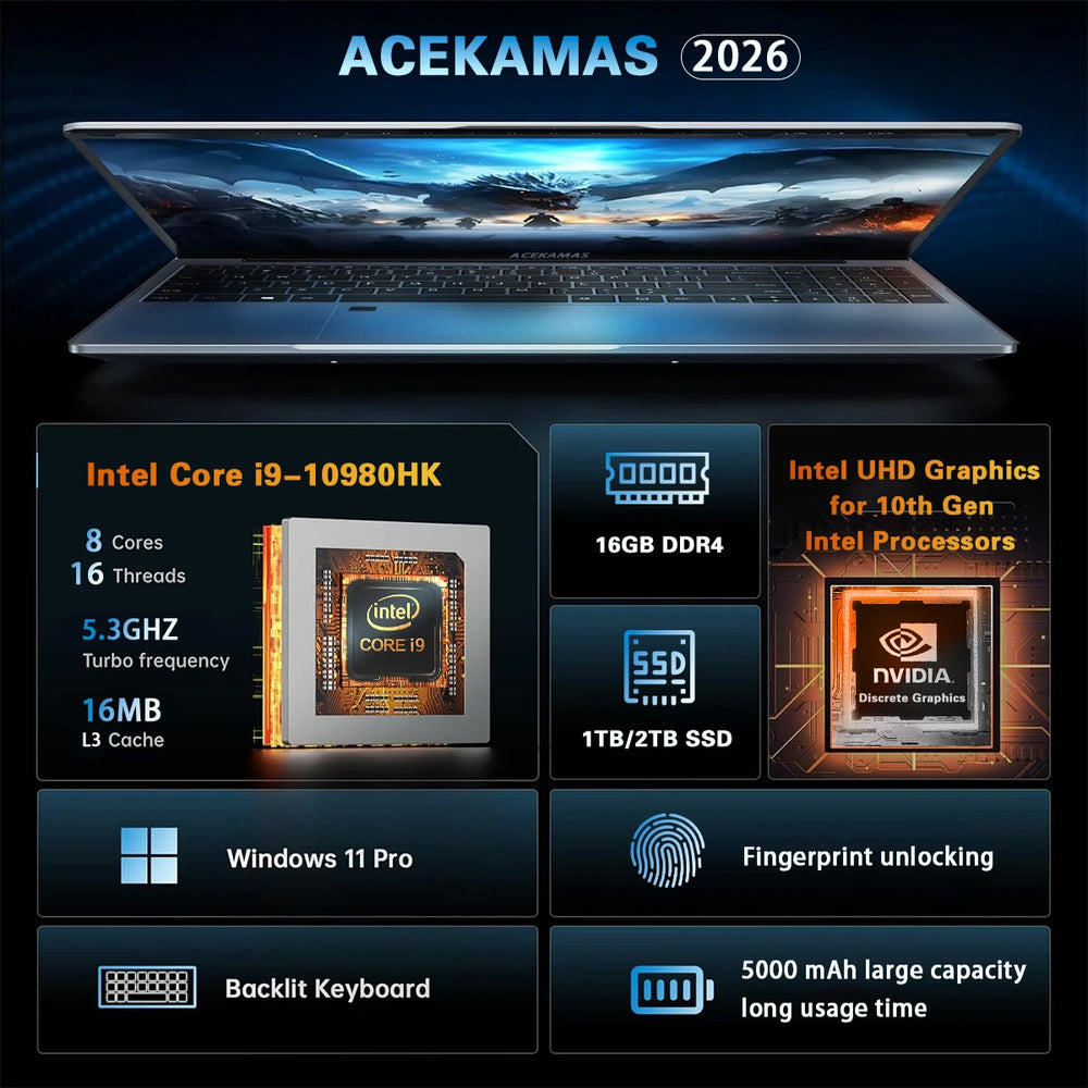 ACEKAMAS i9 Portable Gaming Laptop