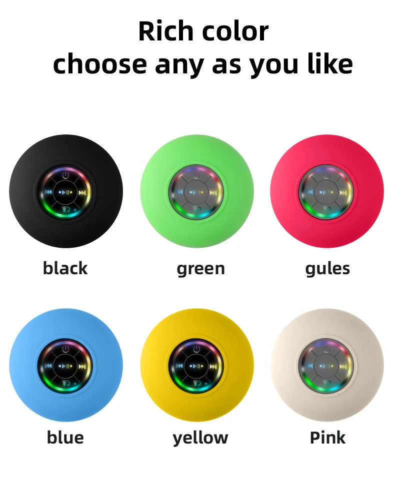 Waterproof LED Shower Speaker