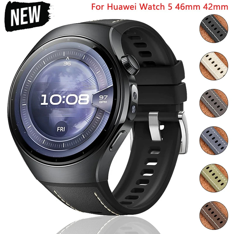 Huawei Leather Silicone Watch Strap