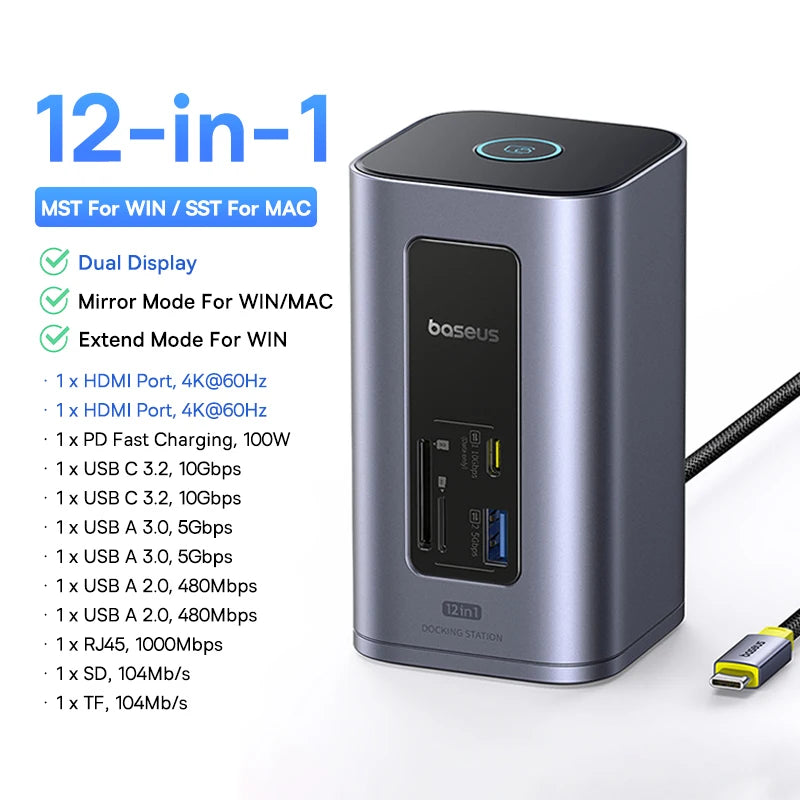 Baseus 12-in-1 USB-C Docking Station