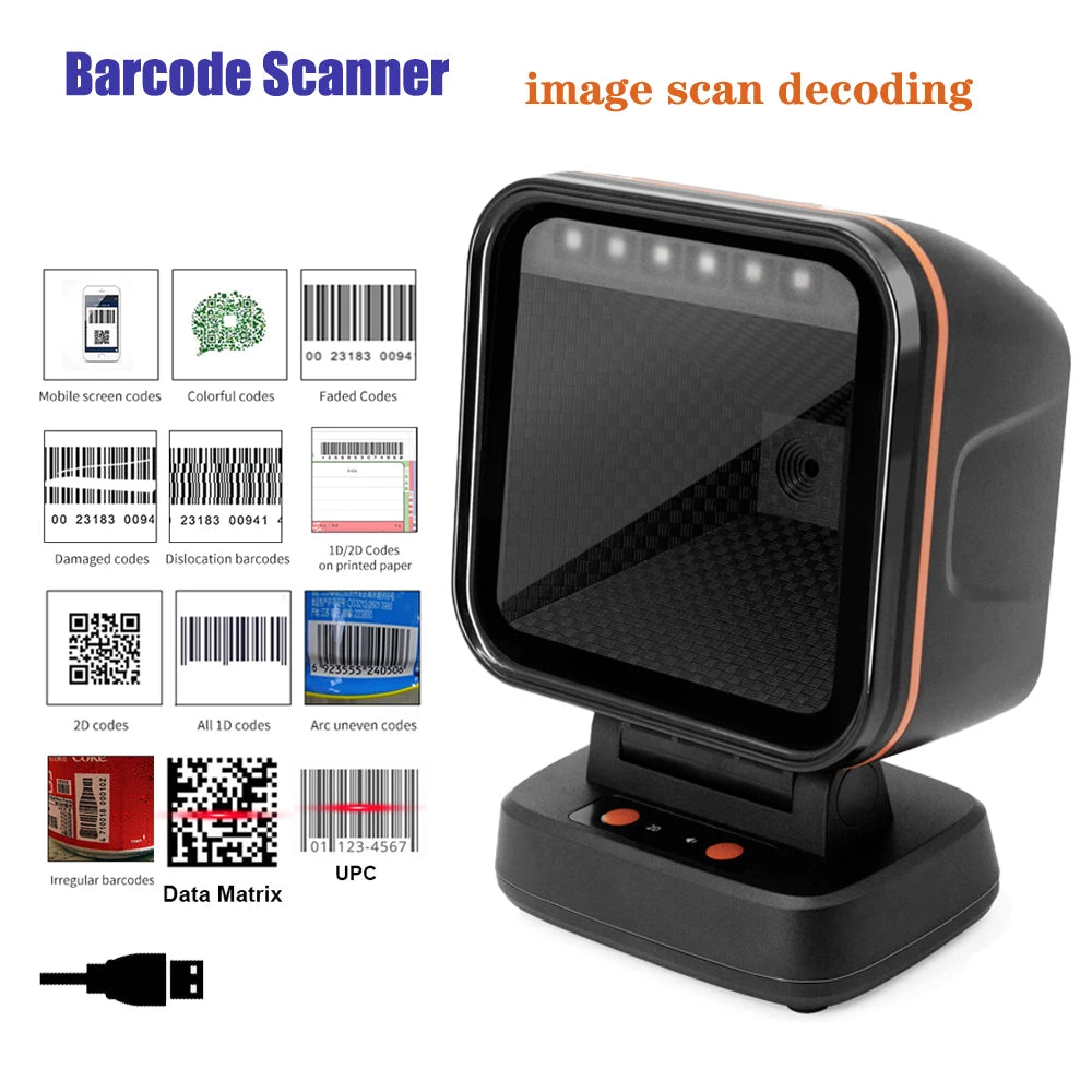 Hands-Free Desktop Barcode Scanner