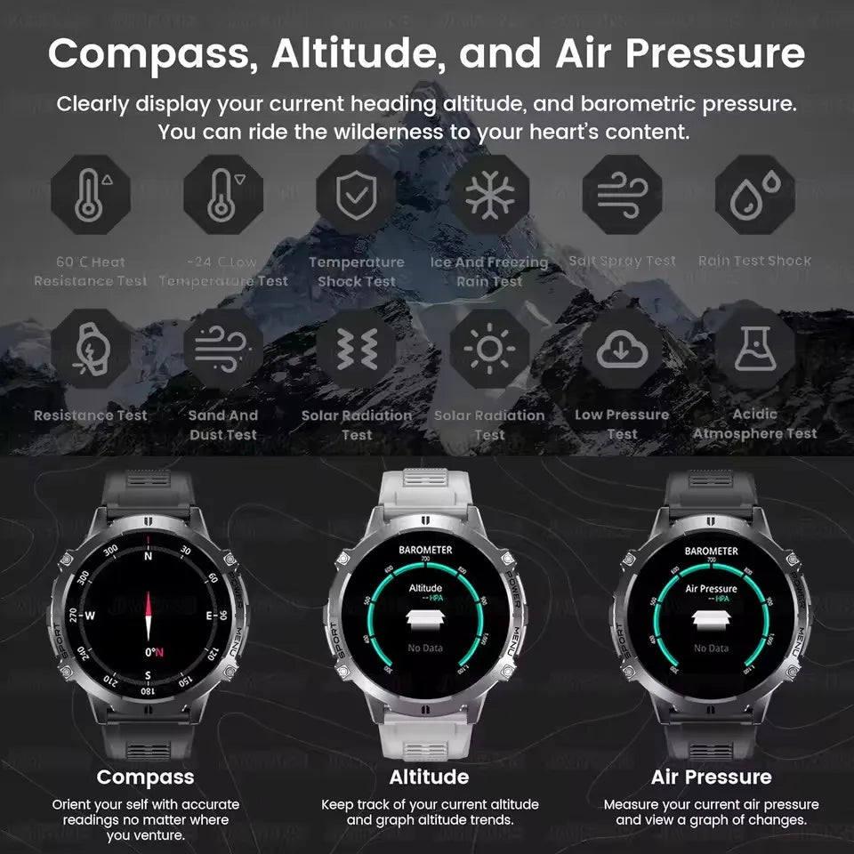 Military GPS AMOLED Smartwatch