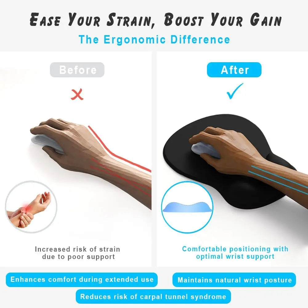 Ergonomic Gel Wrist Mouse Pad