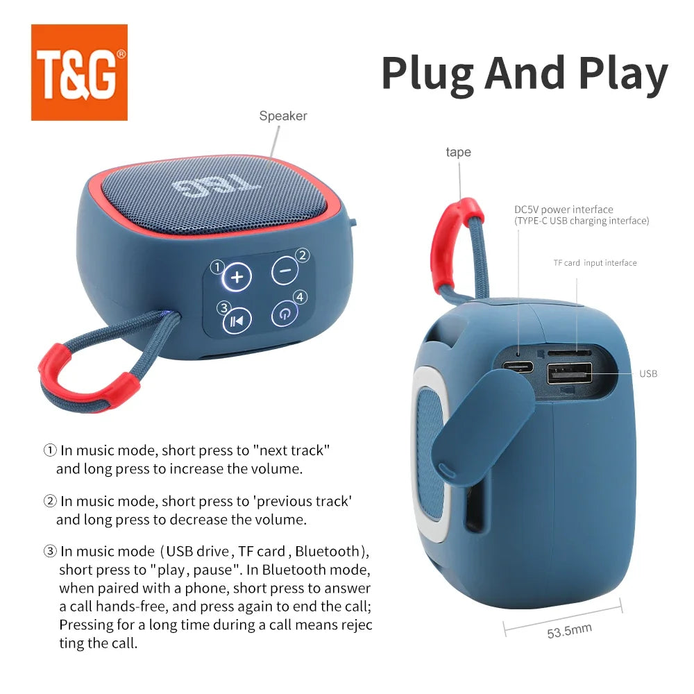 TG659 TWS Bluetooth Mini Speaker