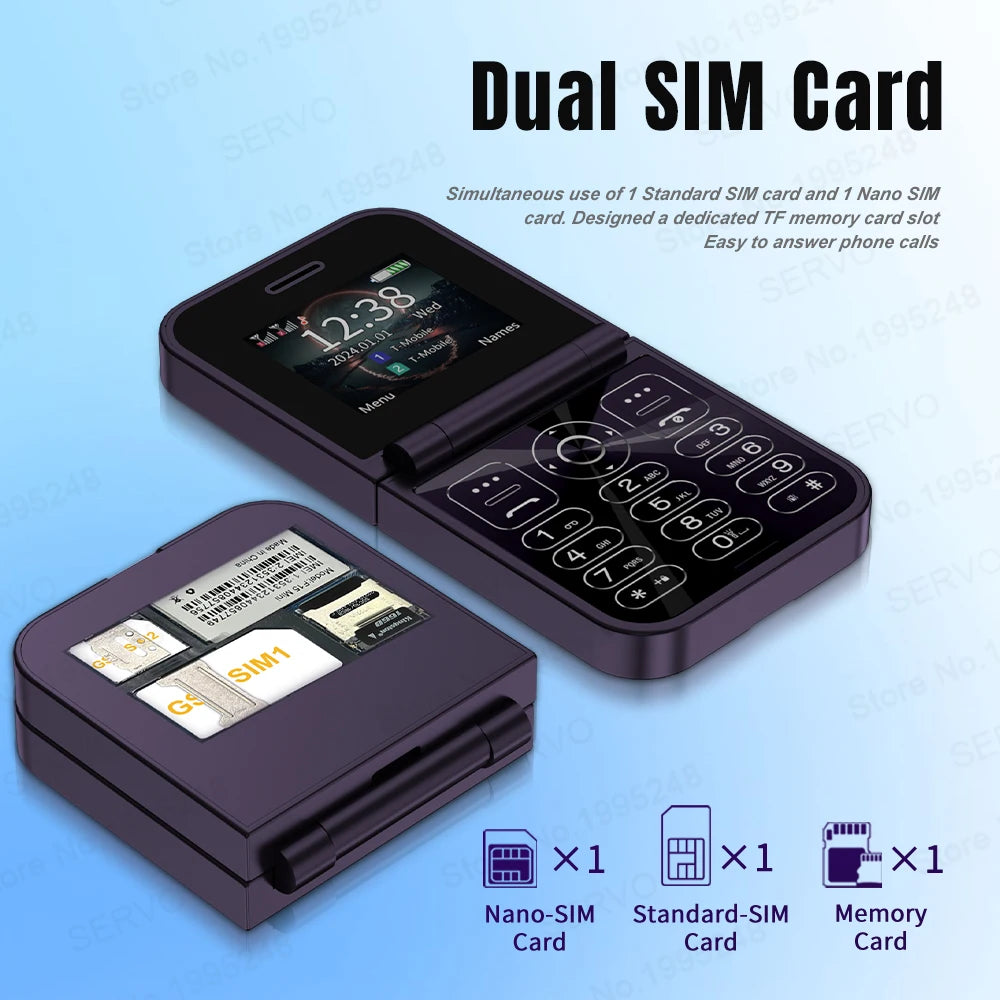 SERVO F15 Mini Flip Phone