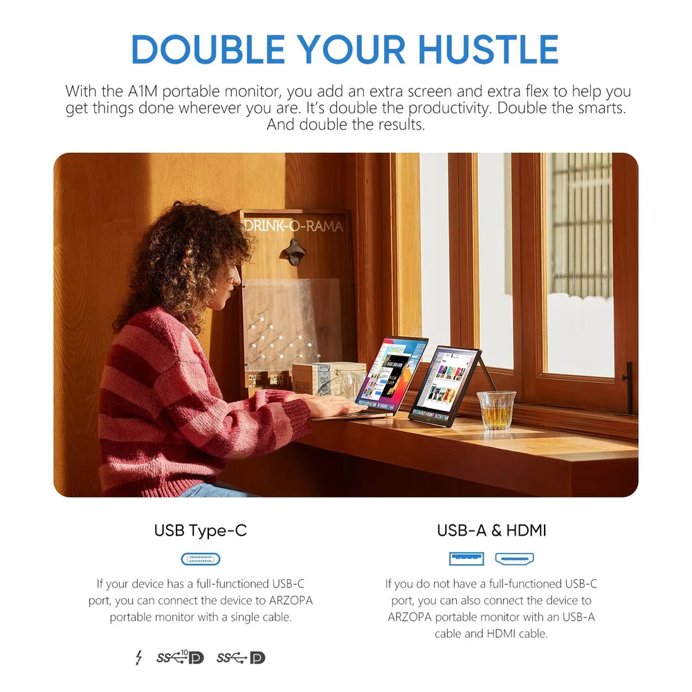 ARZOPA 15.6-Inch FHD Portable Monitor