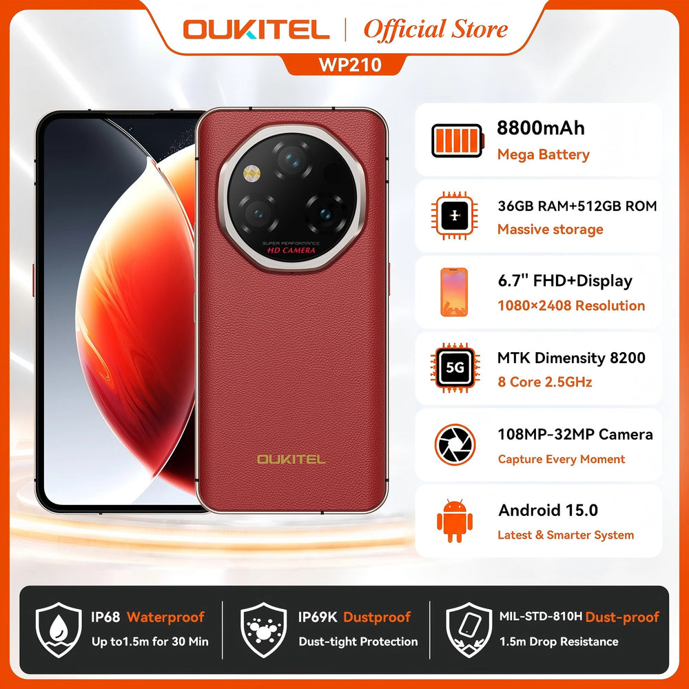 OUKITEL WP210 Rugged 5G Phone